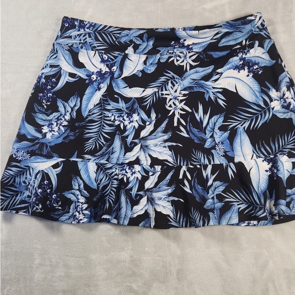 Tommy Bahama Tropical Blue and White Mini Skirt